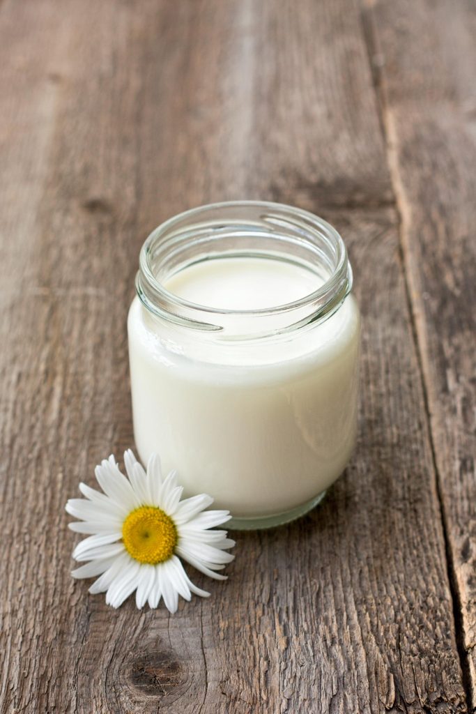 homemade yoghurt in jar