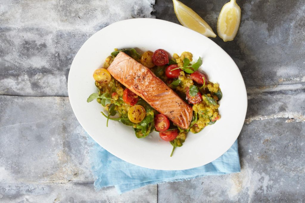 healthy salmon recipe from Liz Earle Wellbeing