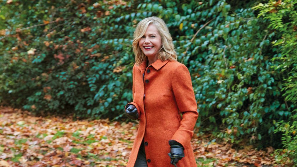 liz cover image autumn coat katherine hooker liz earle wellbeing laughter