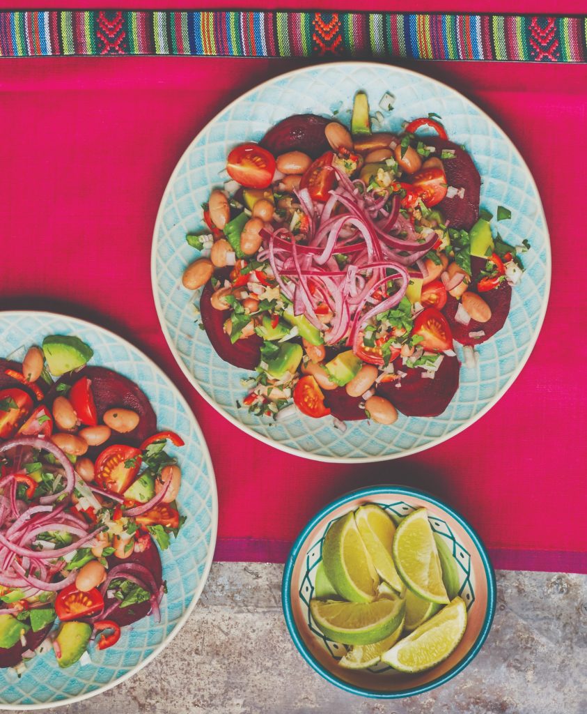 Peruvian borlotti bean and avocado salad recipe