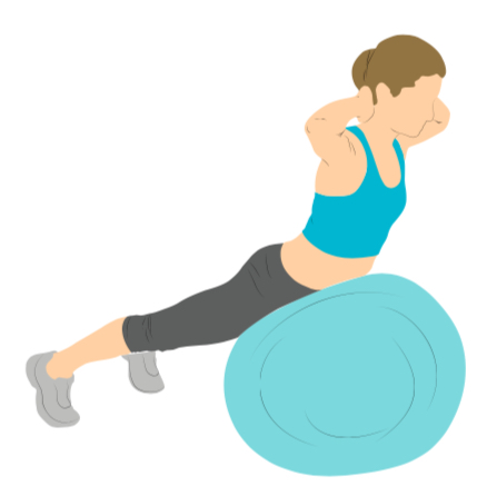 Lose belly fat with a swiss ball back extension