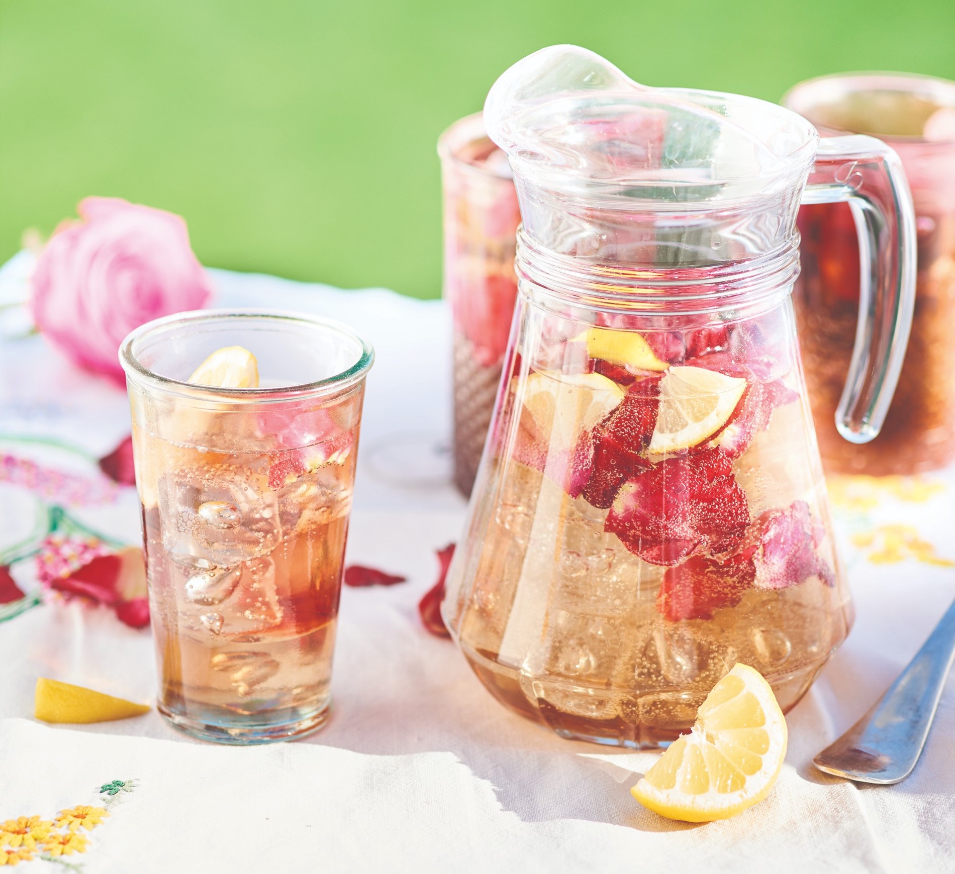Summer rose cordial recipe for picnics Liz Earle Wellbeing