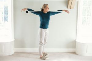 Broom twist from Liz's simple stretch routine