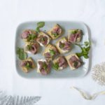 Christmas party canape recipes from Liz Earle Wellbeing mini beef wellignton