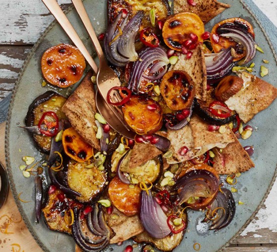 roasted veg and pitta chips header liz earle wellbeing