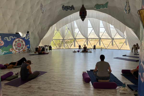 Suryalila Yoga Retreat Centre yoga dome inside 