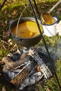 Pumpkin and Chilli Soup Bring Made Over The Fire From Liz Earle Wellbeing Magazine